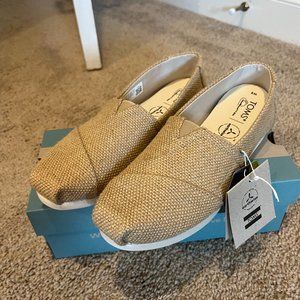 NWT Toms Alpargata Natural Burlap